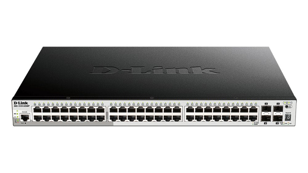 D-Link DGS-1510-20/E | 16-poorts Gigabit L2/L3 Smart Managed Switch | 2x SFP | 2x 10G SFP+ | 76 Gbps switchingcapaciteit | Rackmount 1U | Grijs - Matmuis